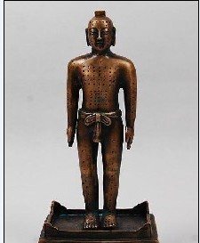 仿古代铜人针灸|仿古针灸铜人|针灸铜人(真铜全铜26CM)